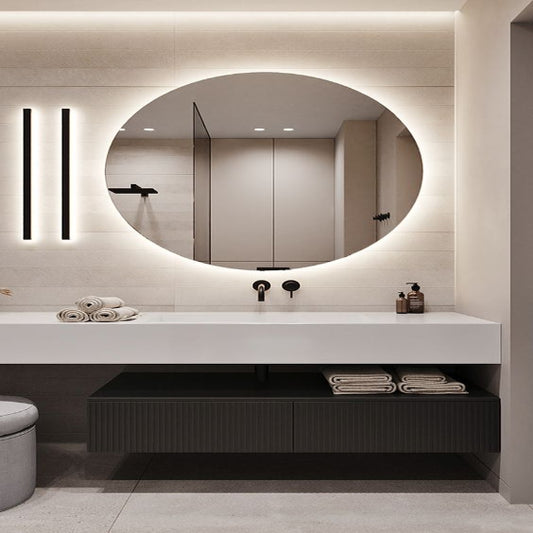 Backlit Round bathroom elegant Mirror