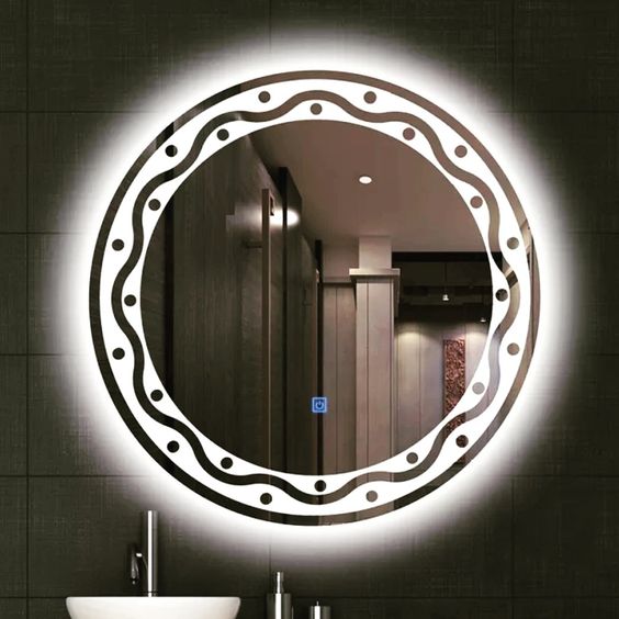 Unique Dot Circle Design Led Mirror