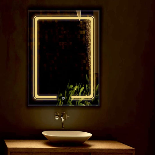 Double Line Rectangular Mirror