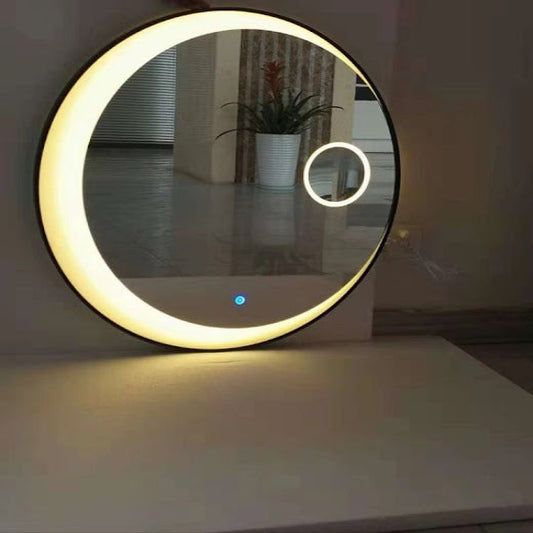 Round Moon Design LED Mirror