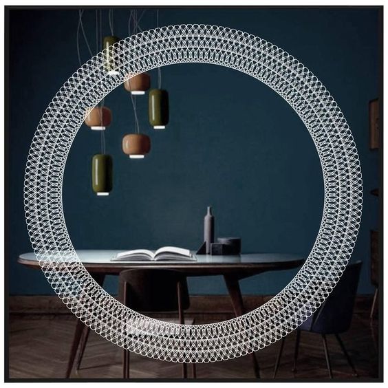 Square Lighted Sikri Modern Wall Mirror