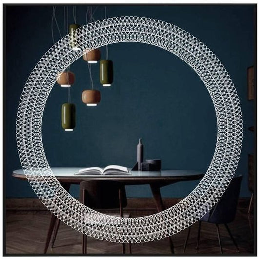 Square Lighted Sikri Modern Wall Mirror