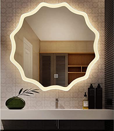 Wall Mounted Glass Led Wall Mirror Sensor LED Bedroom Mirror for Wall