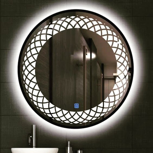 Luxury Lighted Round Shape LED Bathroom Mirror