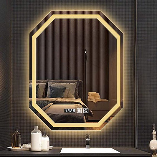 Modern Designed LED Hexgon Bathroom Mirror