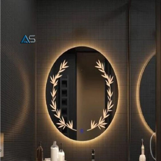 Leaf Design LED Mirror