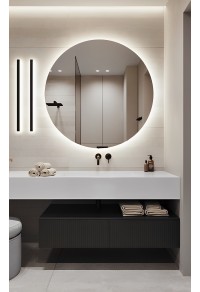 Backlit Round bathroom elegant Mirror