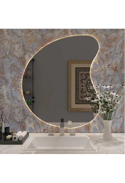 Designer Organic Shaped LED Bathroom Mirror