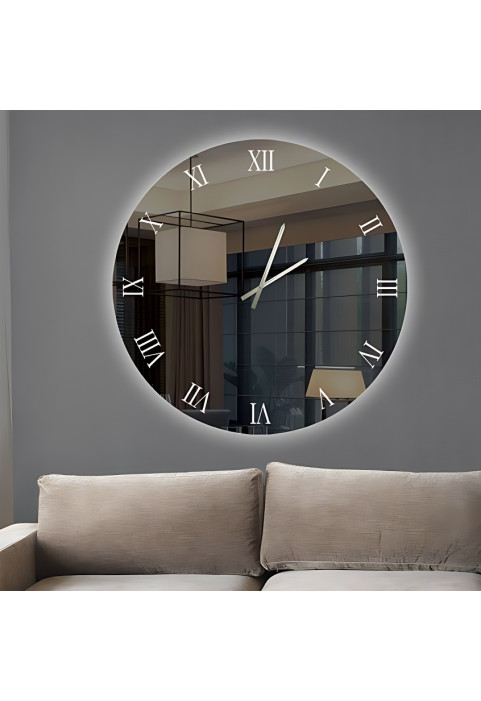 Illuminated Mirror Clock My Smart Mirror