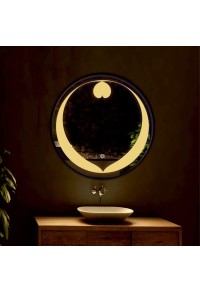 Inverted love pattern LED Mirror Size 21x21 Inch Round