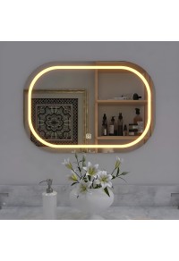 Modern Designed LED Curved Bathroom Mirror