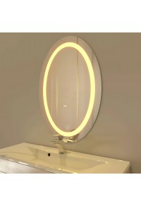 Modern Designed LED Oval Smart Touch Bathroom Mirror