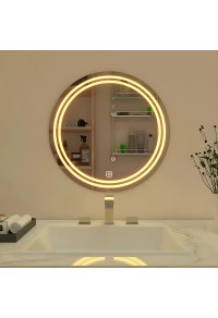 Modern Designed LED Round Smart Touch Bathroom Mirror