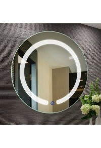 Shavertown Touch Button Modern and Contemporary Frameless Lighted Bathroom Mirror