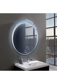 Wall Mounted Backlit Led Light Mirror(18 x 24 Inch_054, Oval Shape, Unframed