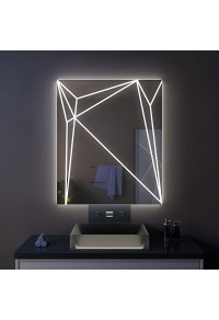 unusual pattern led mirror